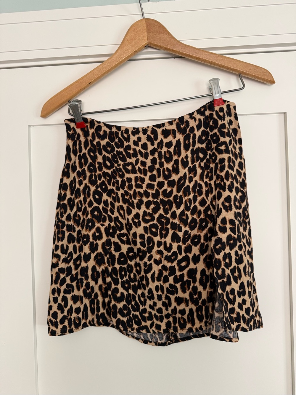 Reformation Leopard Print Mini Skirt - Black & Tan Women’s Size 4